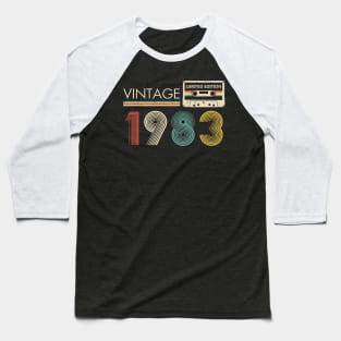 Vintage 1983 Limited Edition Cassette 40th Birthday Baseball T-Shirt